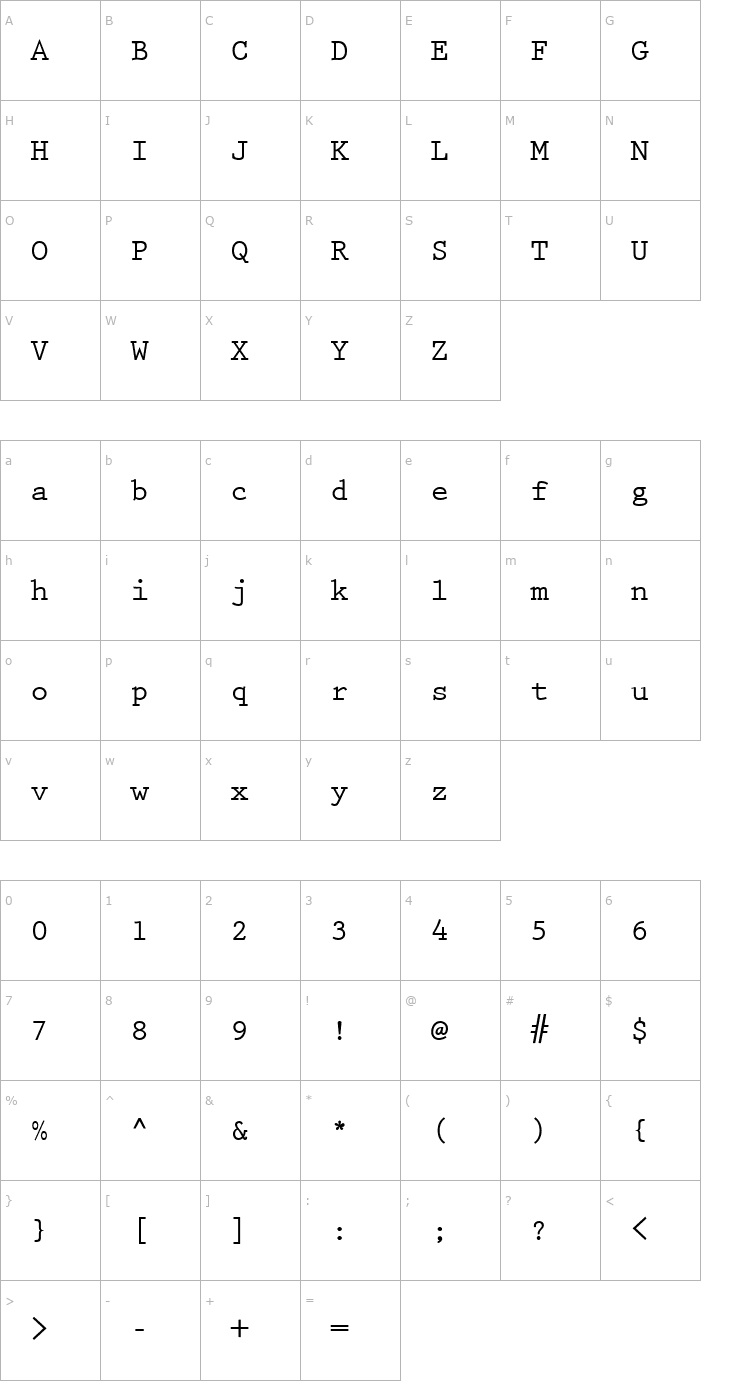 Character Map Keyboard Elite SSi Bold Font