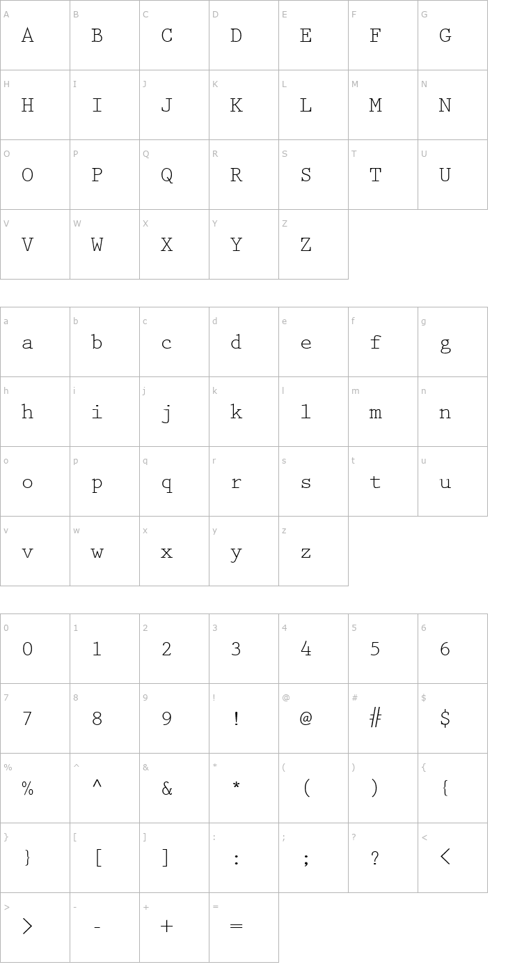 Character Map Keyboard Elite SSi Font