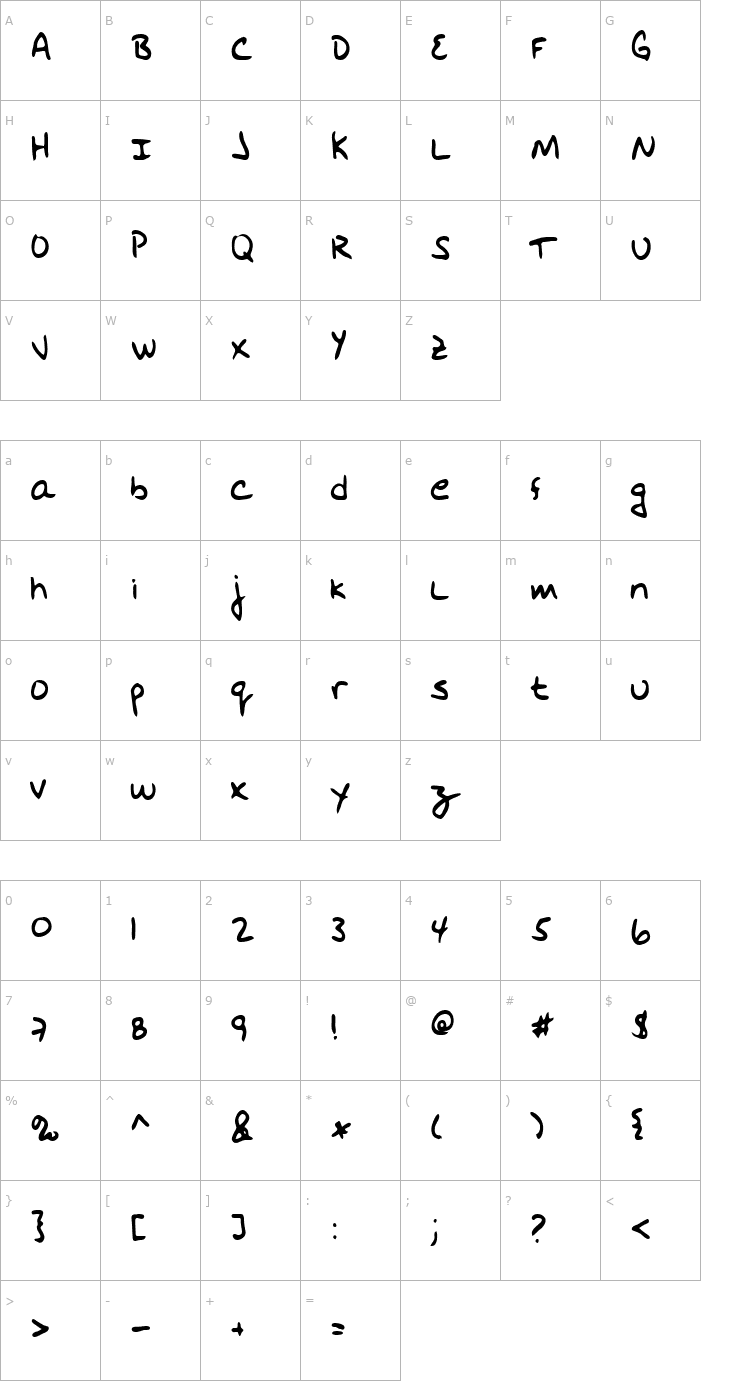 Character Map Keyport Regular Font