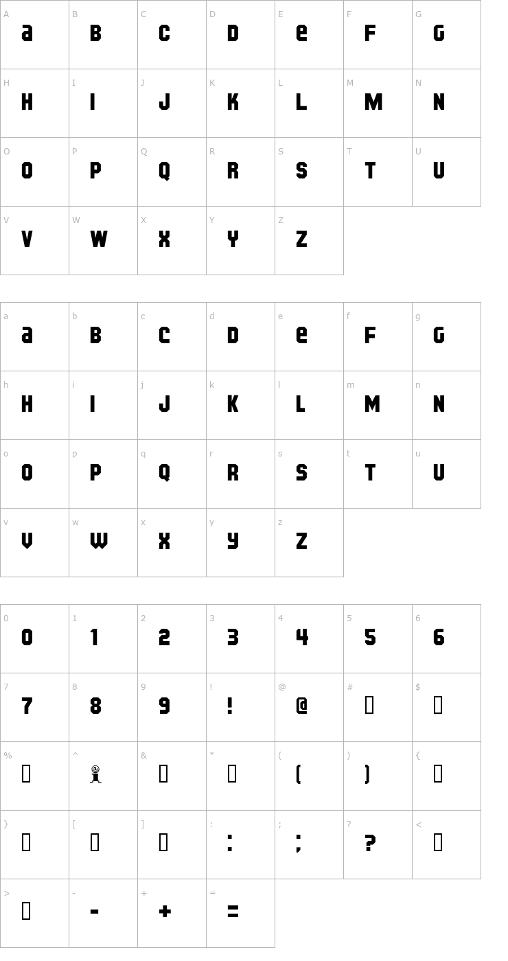 Character Map Kijkwijzer Font