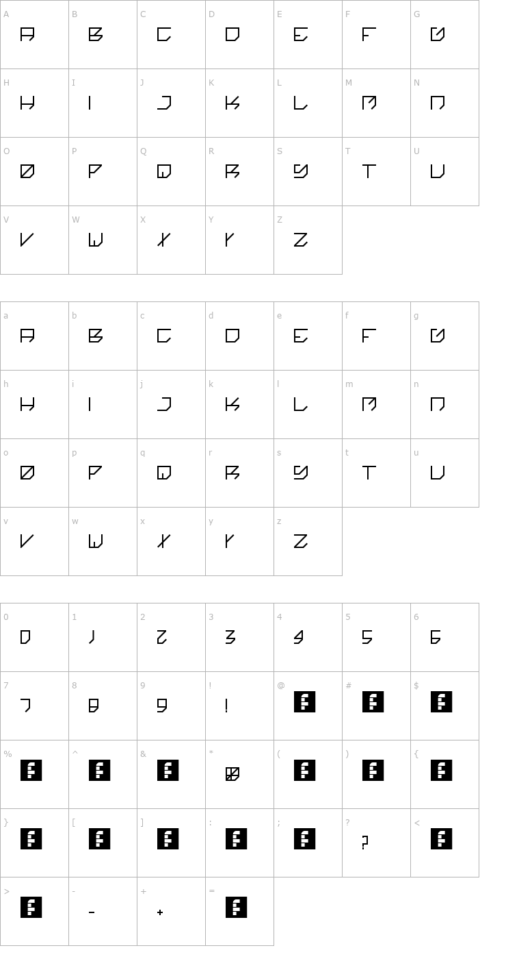 Character Map Kikakee Font