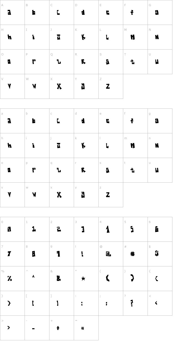 Character Map King Of The Dragonflies Font