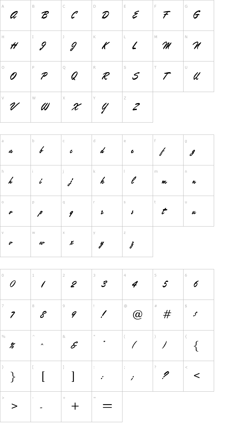 Character Map Kingmaker Font