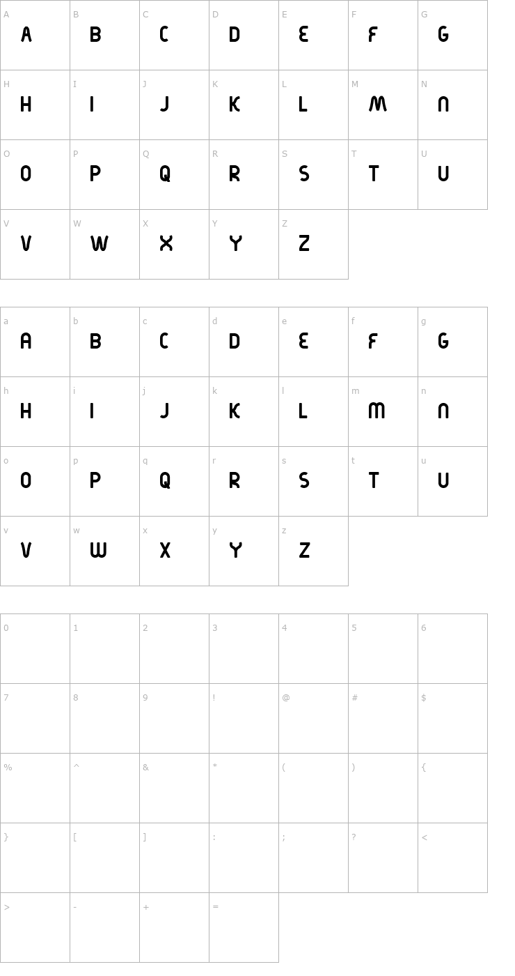 Character Map Kirschbaum Font