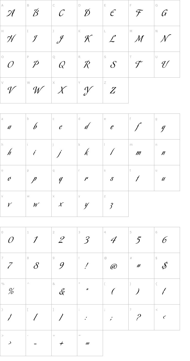 Character Map Koziupack Font
