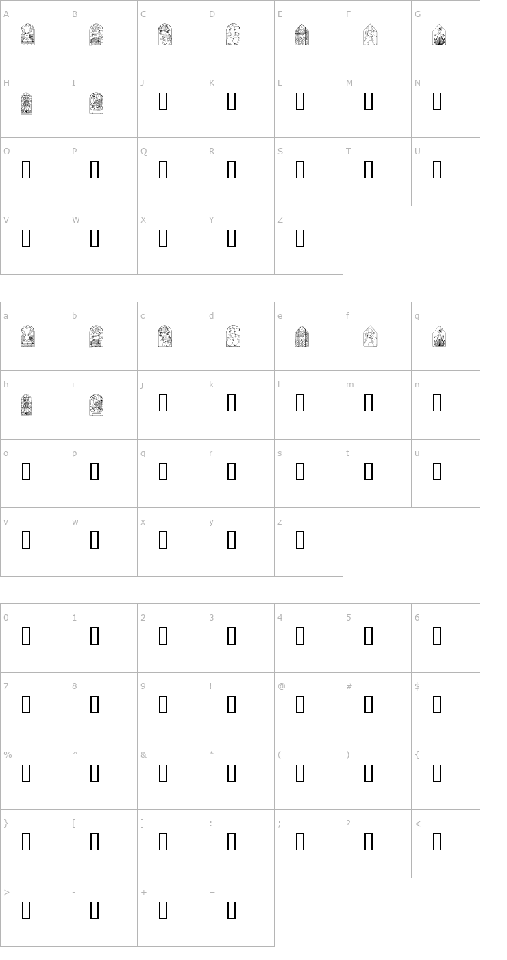 Character Map KR Easter Windows Font
