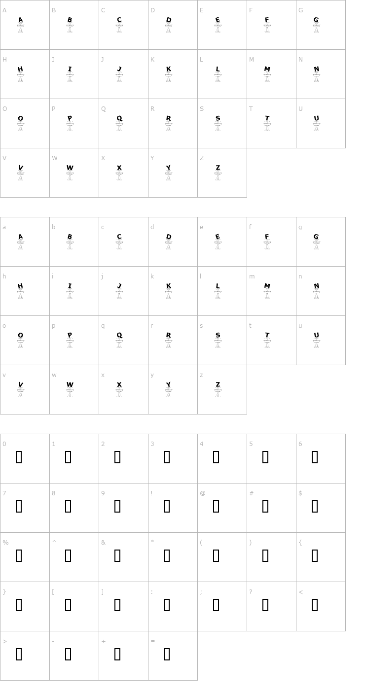 Character Map KR Fountain Font