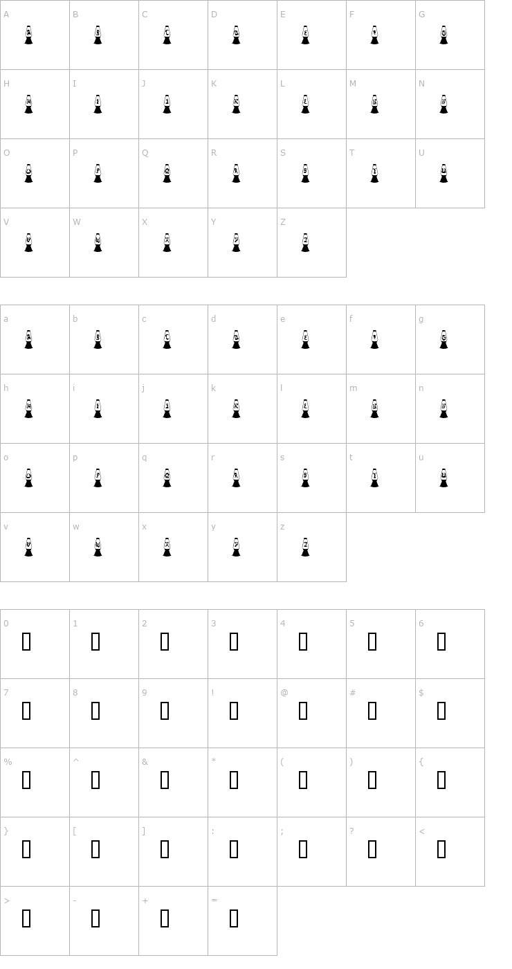 Character Map KR Lava Lamp Font