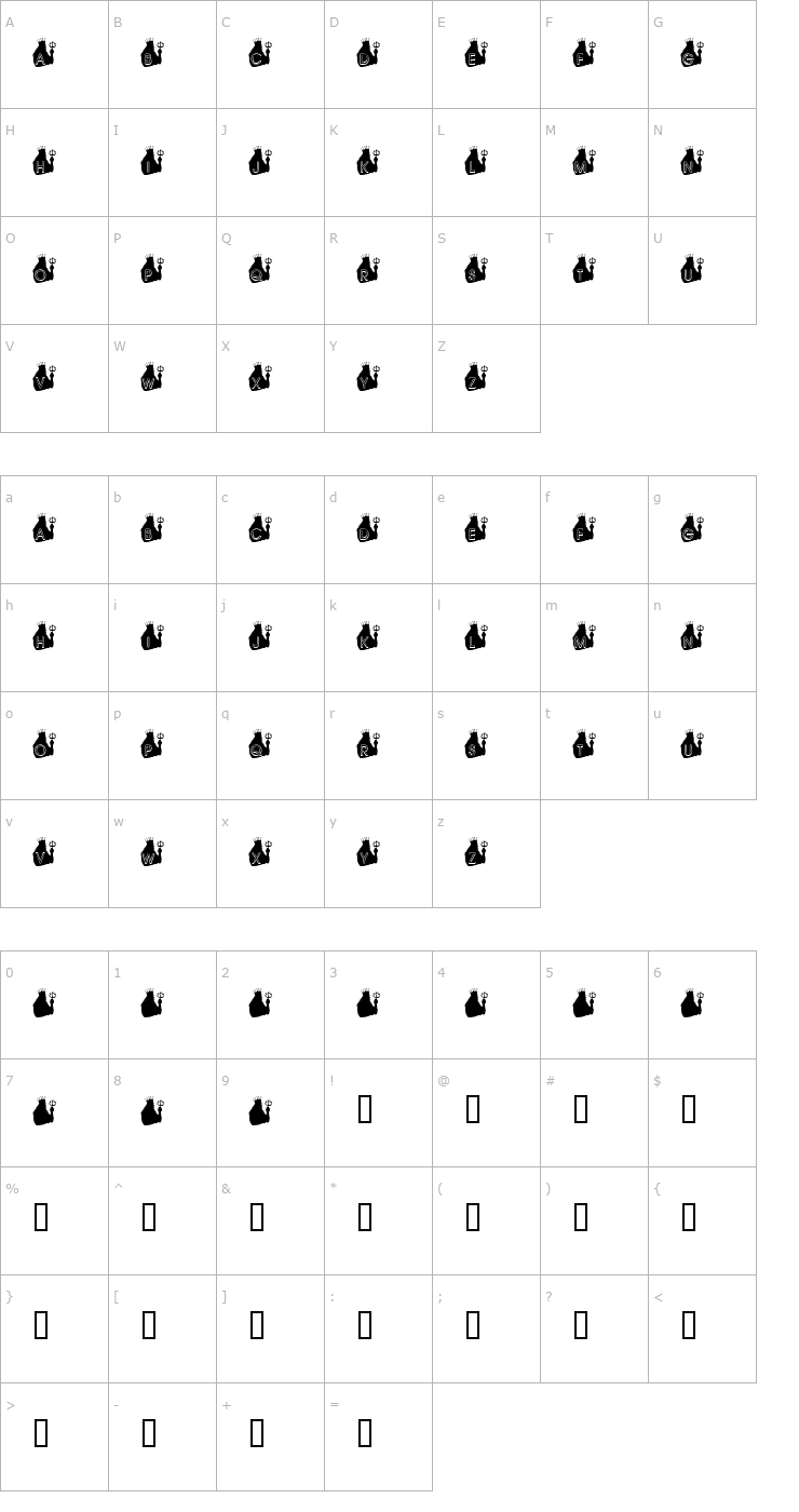 Character Map KR Triton Font