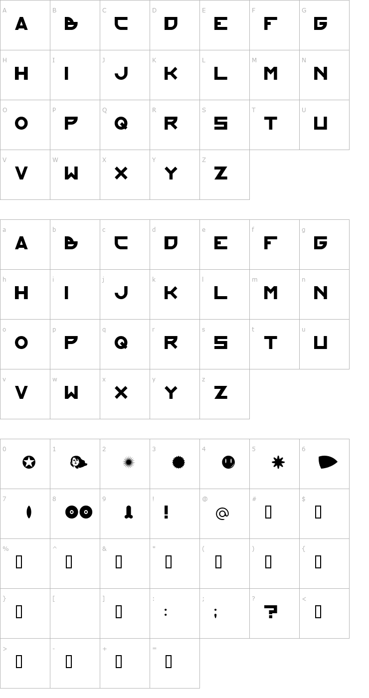 Character Map KraftUndStil Font