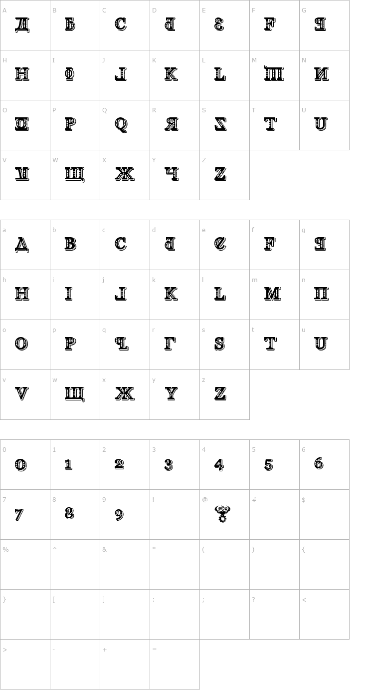 Character Map Kremlin Georgian Font