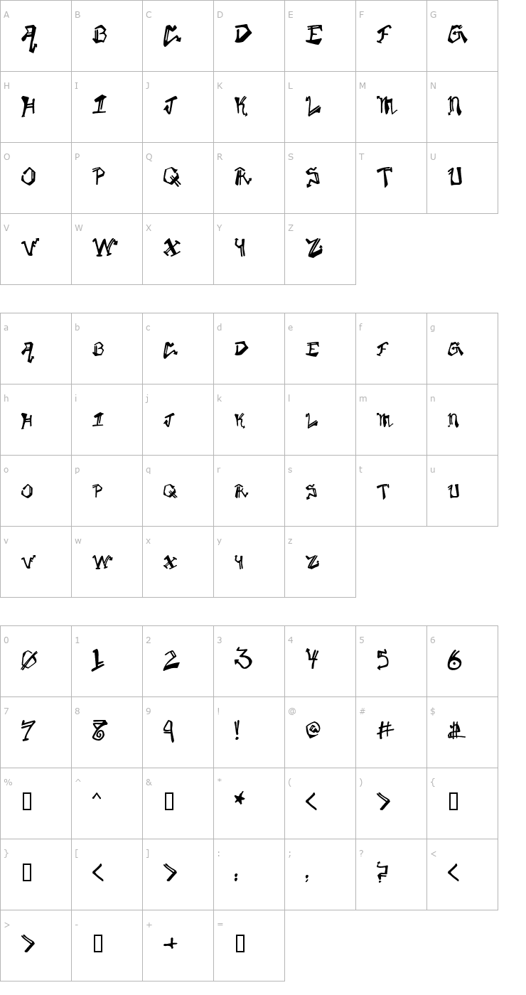 Character Map Krylon Font