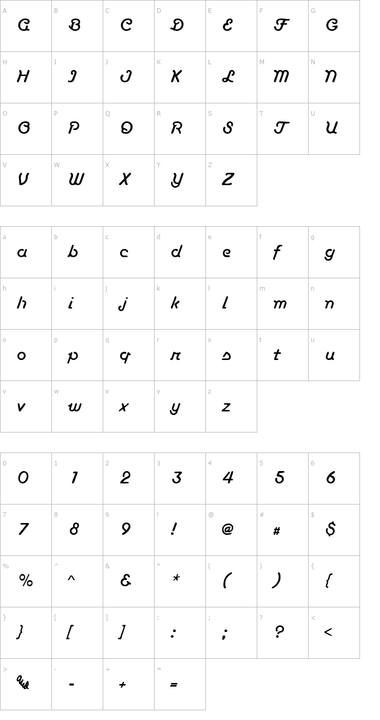 Character Map Krypton Font