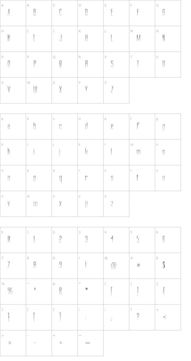 Character Map Labtop Tartan Font