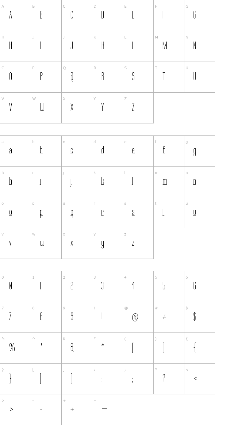 Character Map Labtop Underline Font