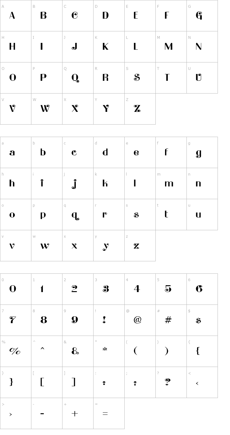 Character Map Ladybug Regular Font