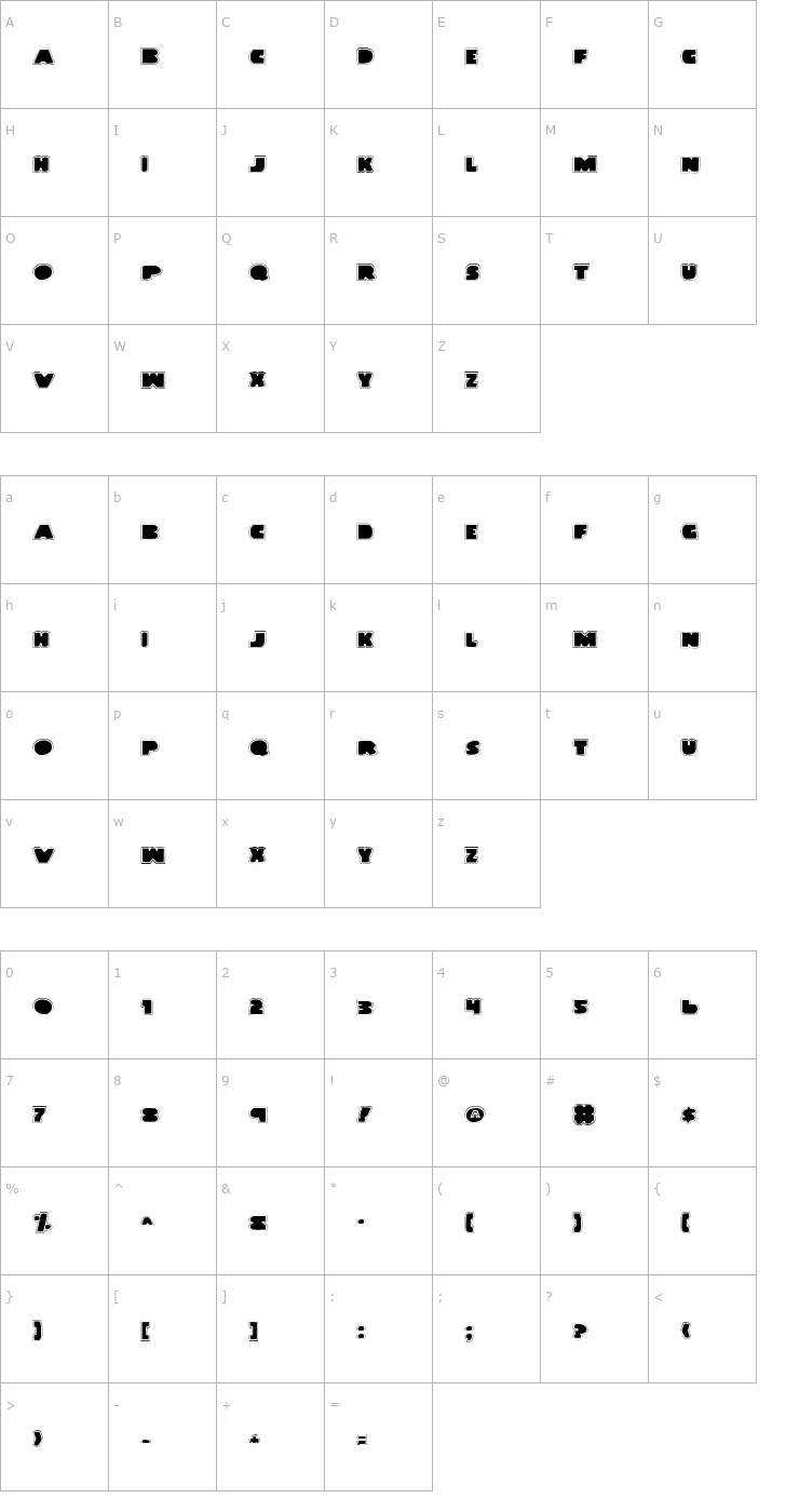 Character Map Land Whale Pro Font