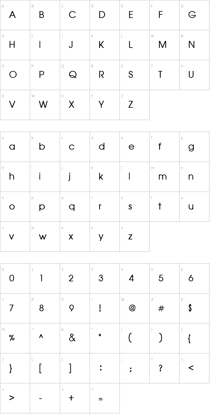 Character Map LangscapeDevPoojaNormal Font