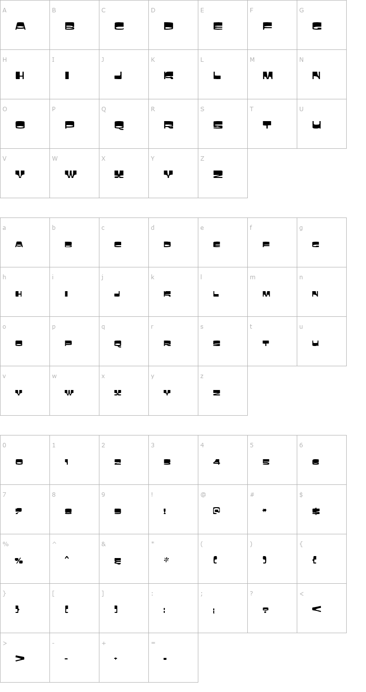 Character Map Laughin Font