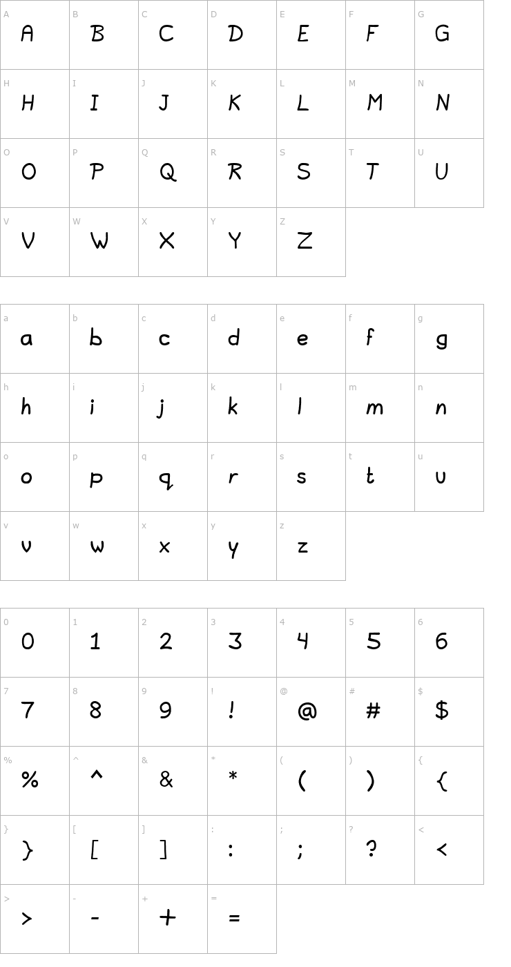 Character Map Lavi Font