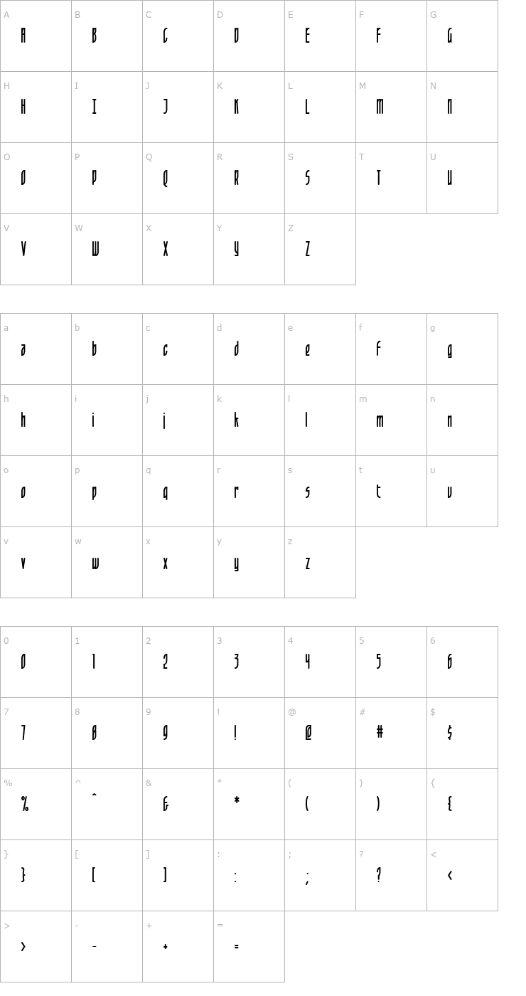 Character Map Leaflet Regular Font
