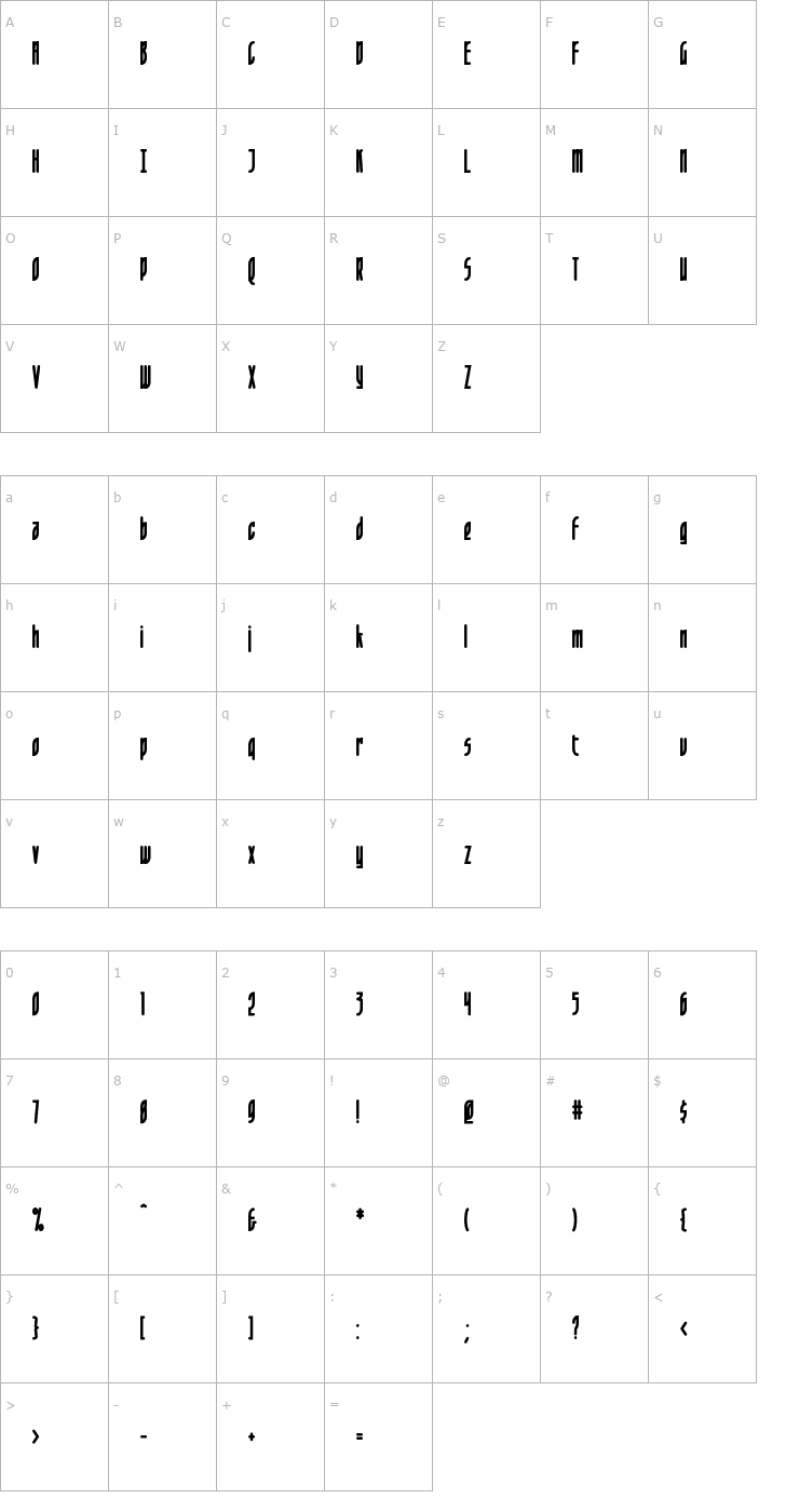 Character Map LeafletBold OTF Font