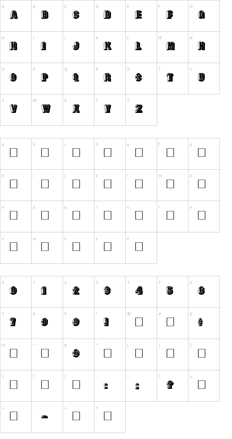 Character Map Lee Regular Font