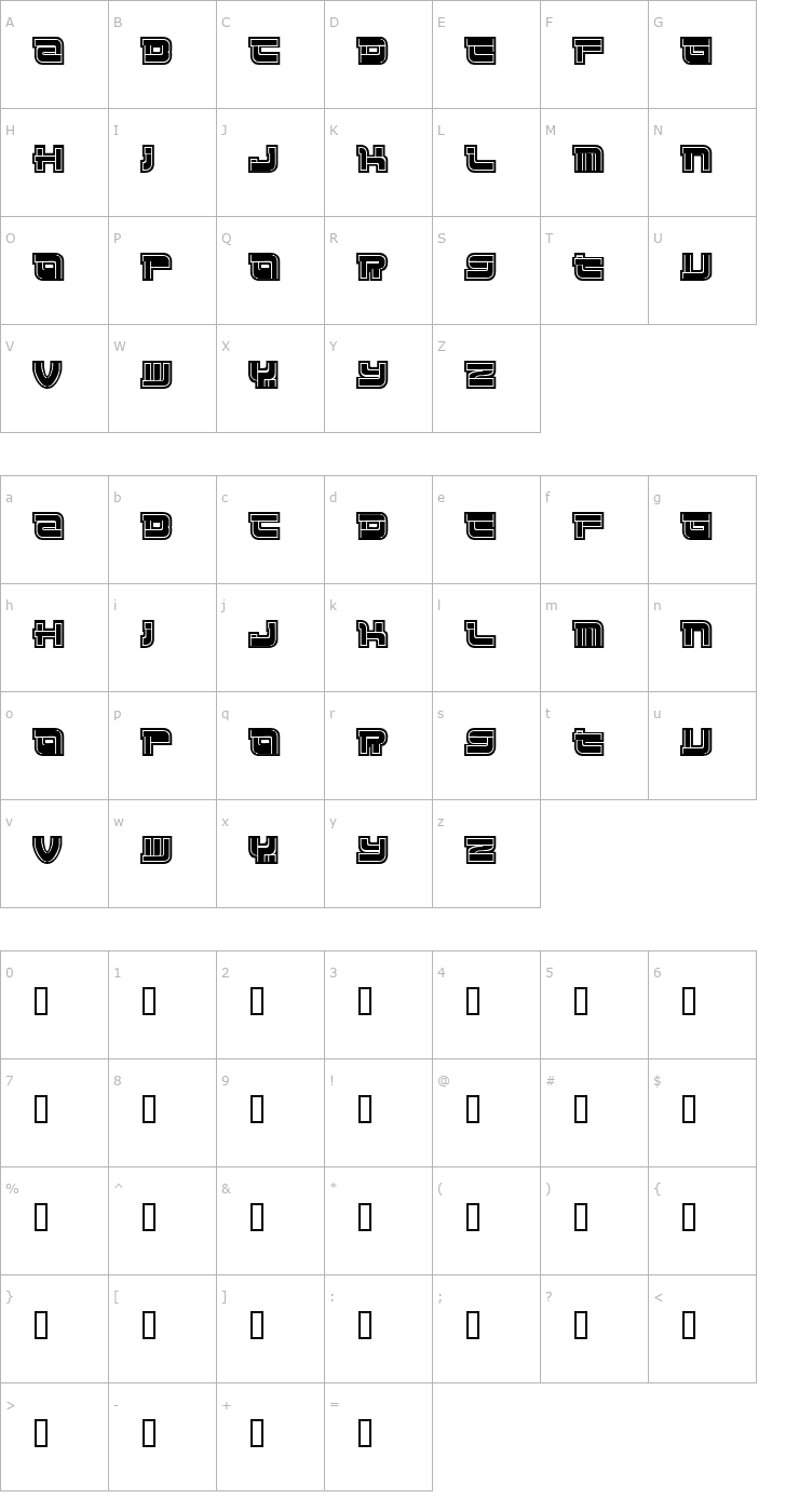 Character Map LeftOvers Font