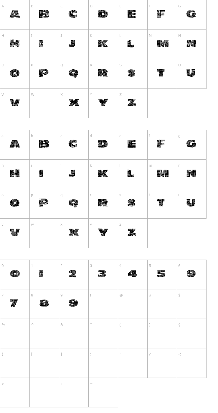 Character Map LeiterplattenSans Font