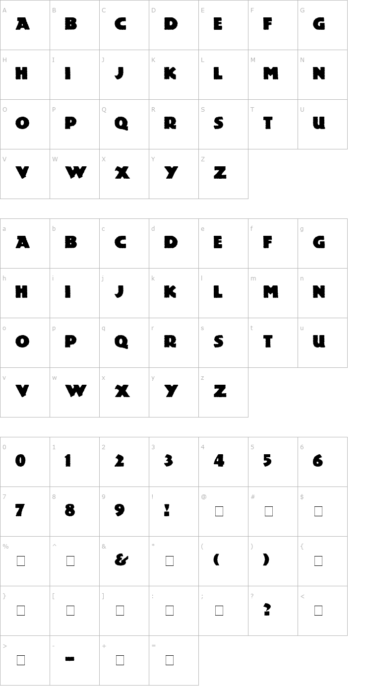 Character Map Lemiesz Medium Font