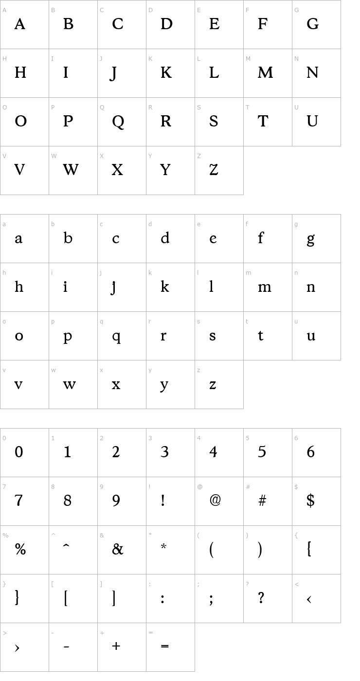 Character Map LeonBecker Font