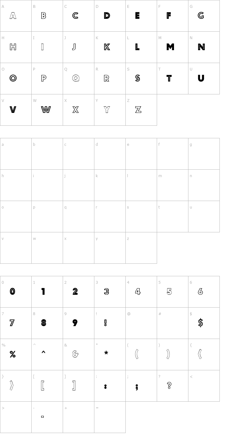 Character Map Leopard MN Font