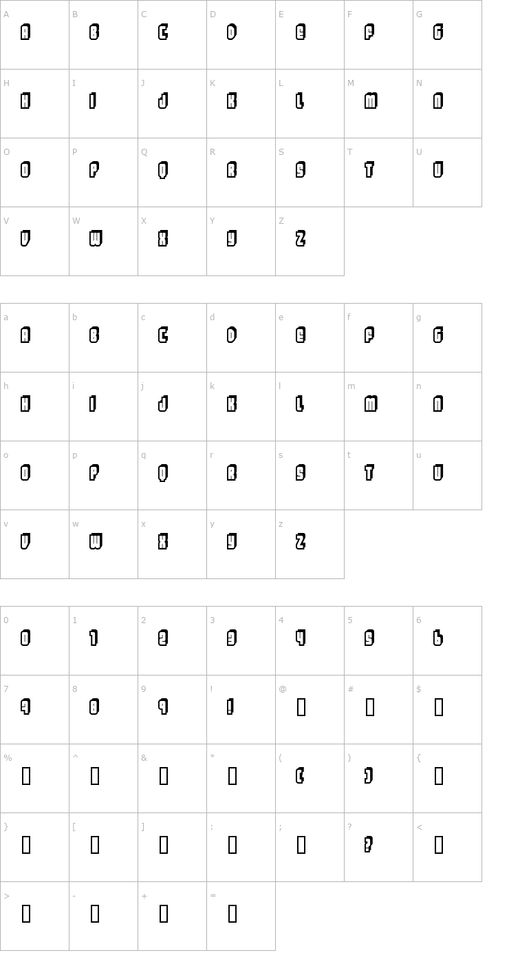 Character Map Letters Font