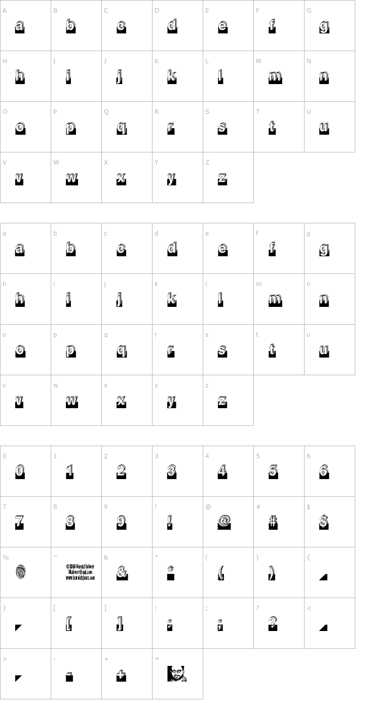 Character Map Level Font