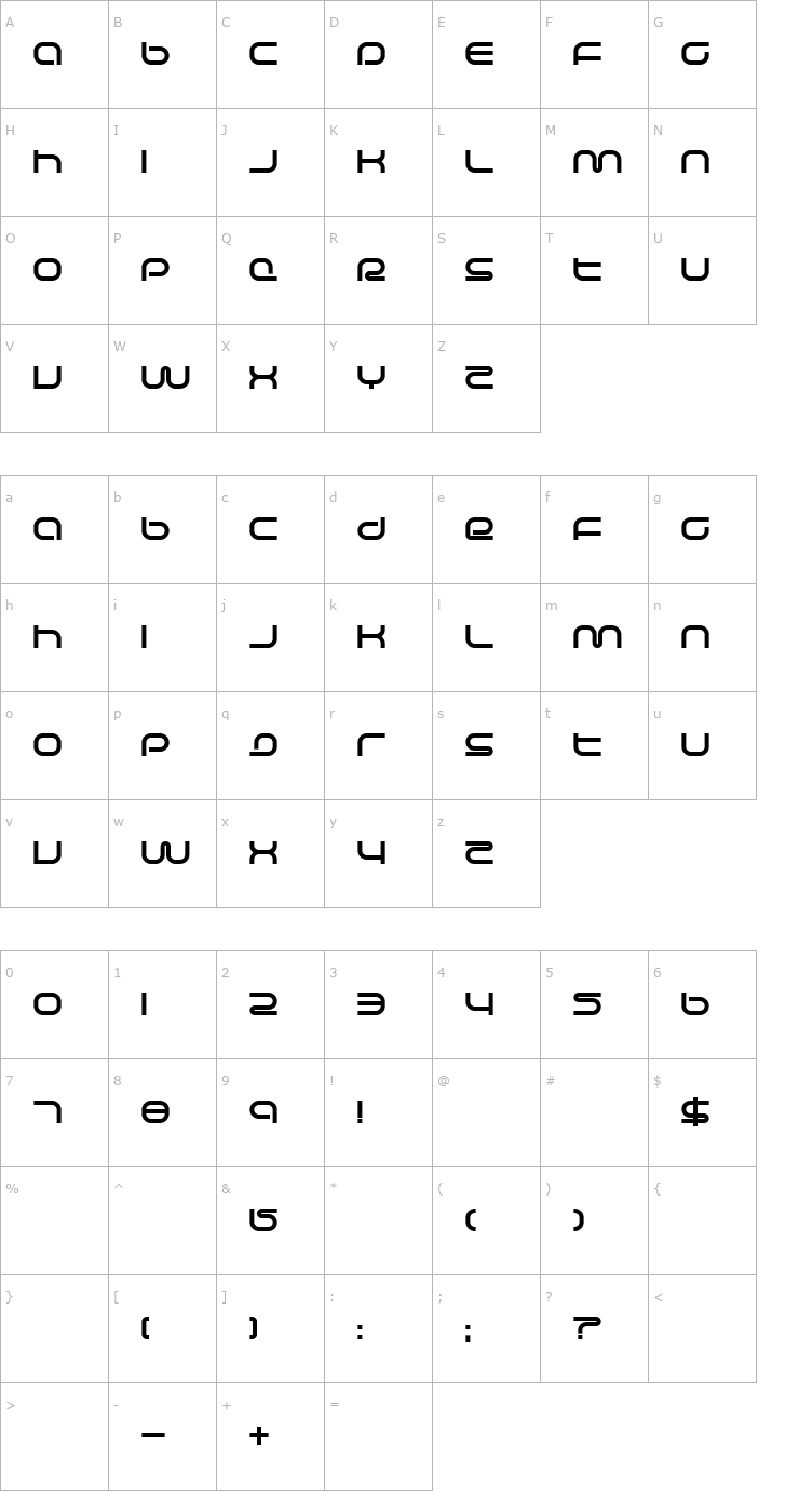Character Map Life Support Bold Font