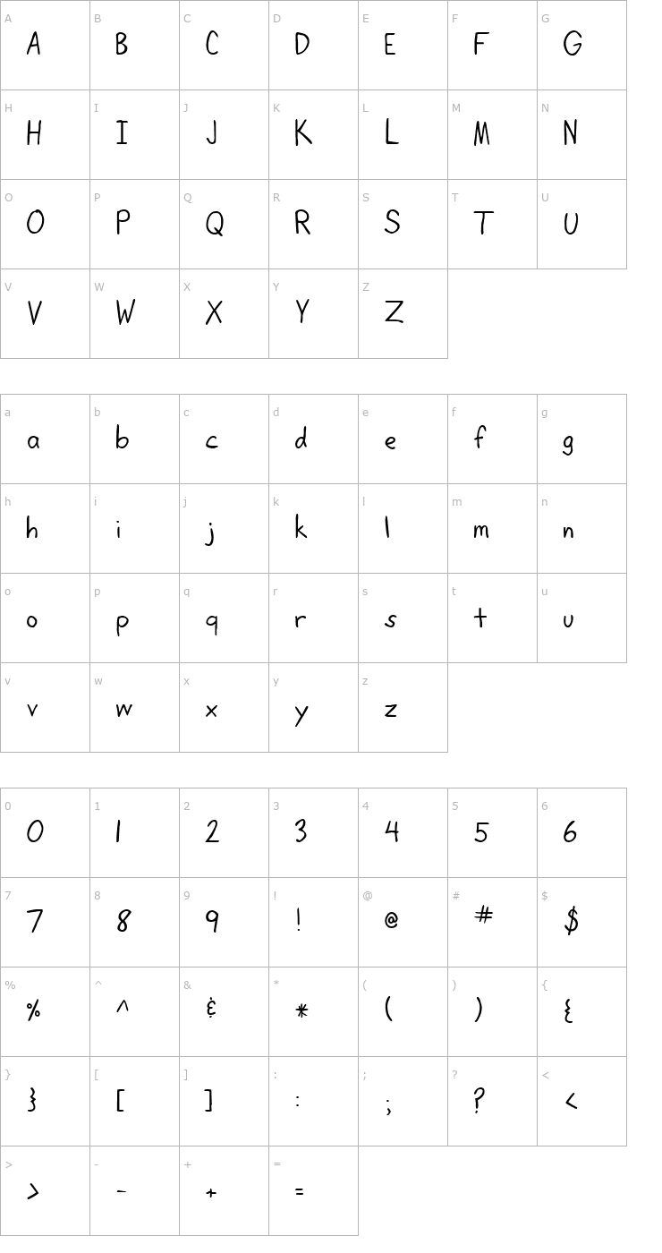 Character Map Lifetime Bold Font