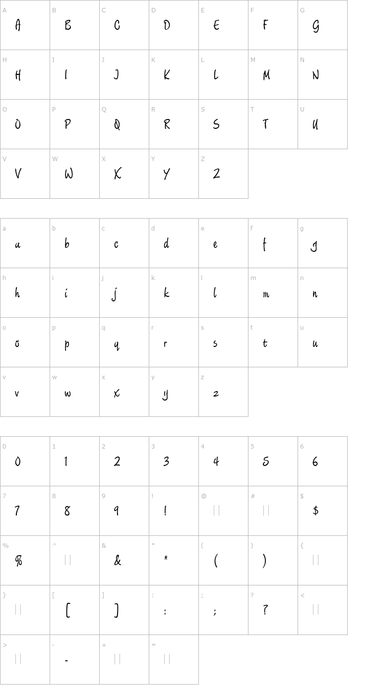 Character Map Limehouse Script Plain Font