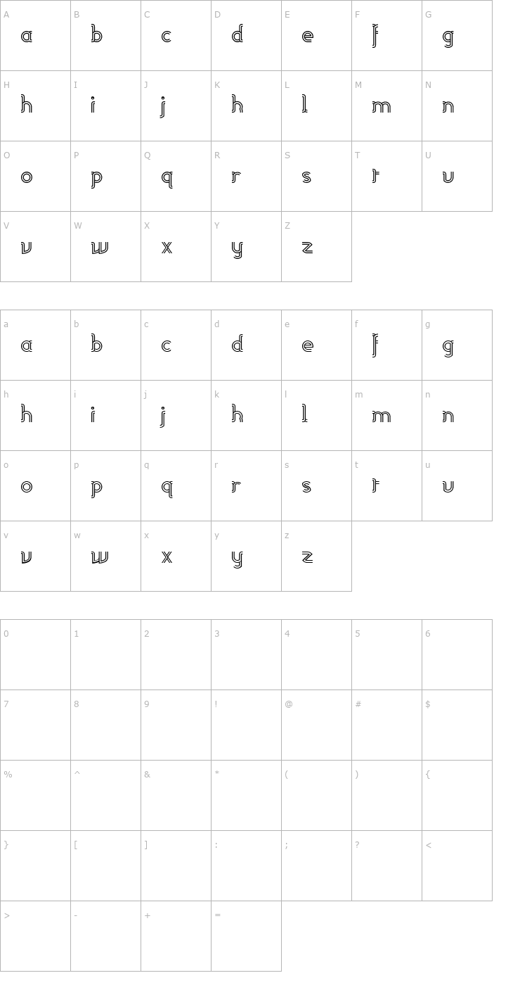 Character Map Linea Font