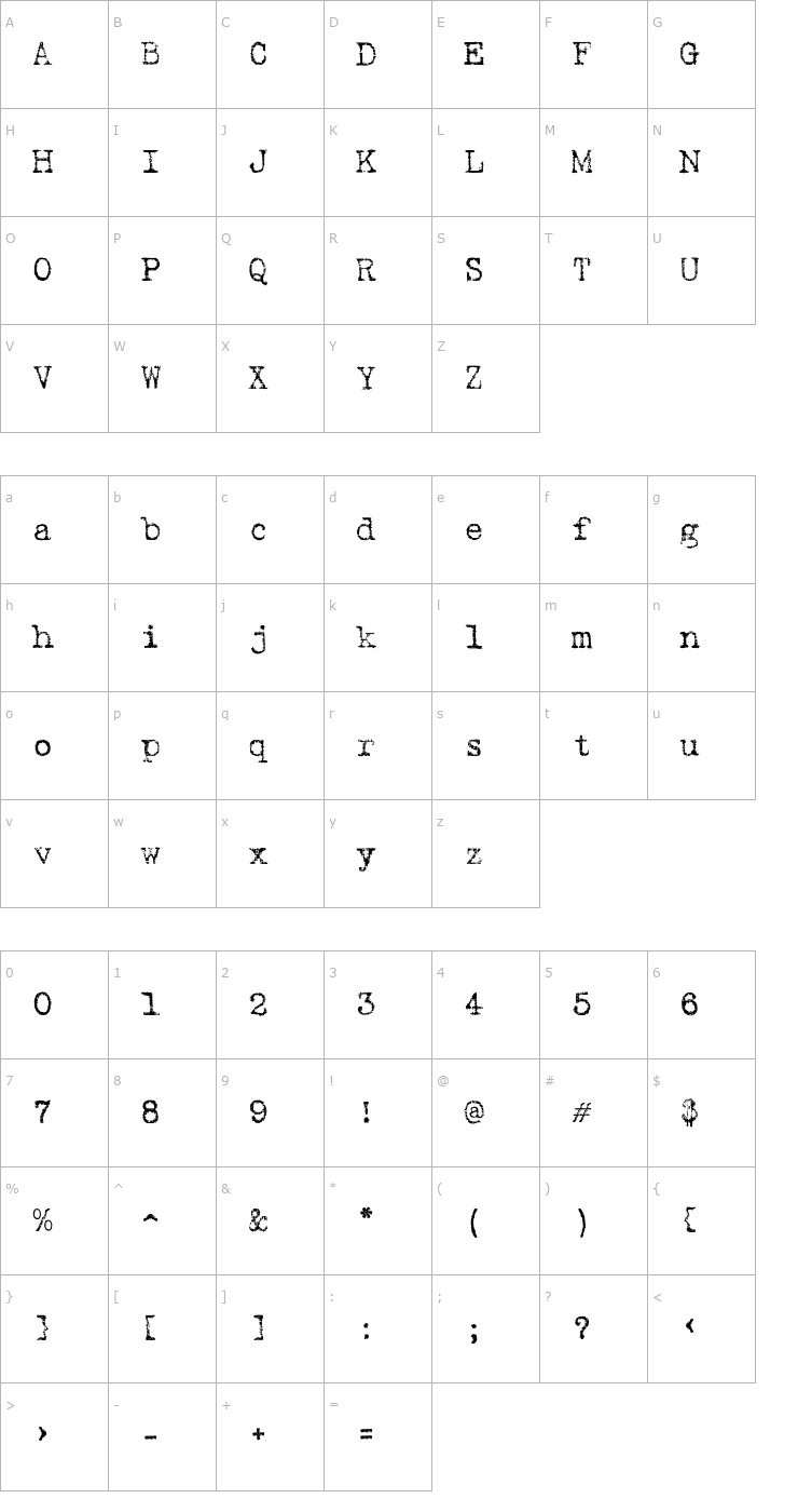 Character Map Linenstroke Font