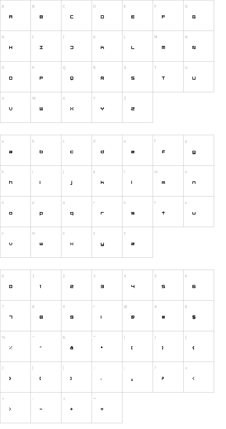 Character Map Linesquare Rounded Extended Font