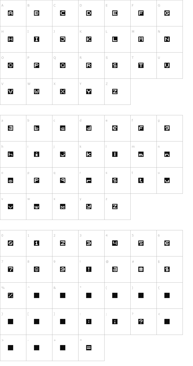 Character Map Lingonvecka Font