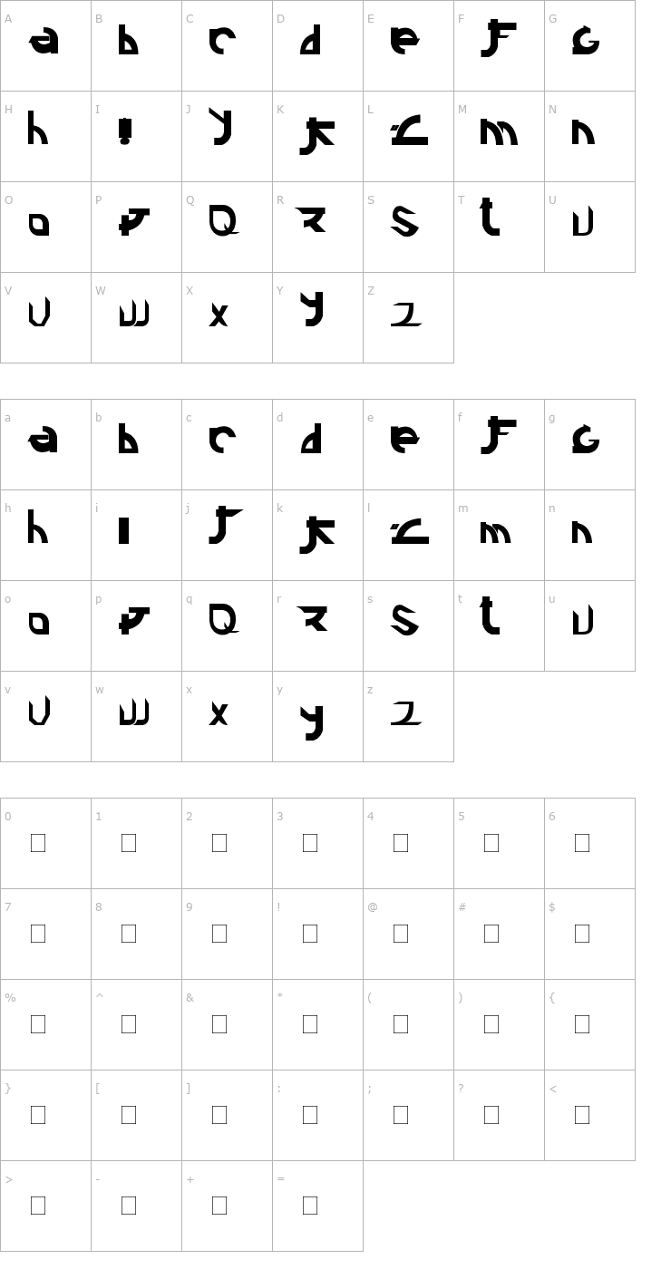 Character Map Linkin Font