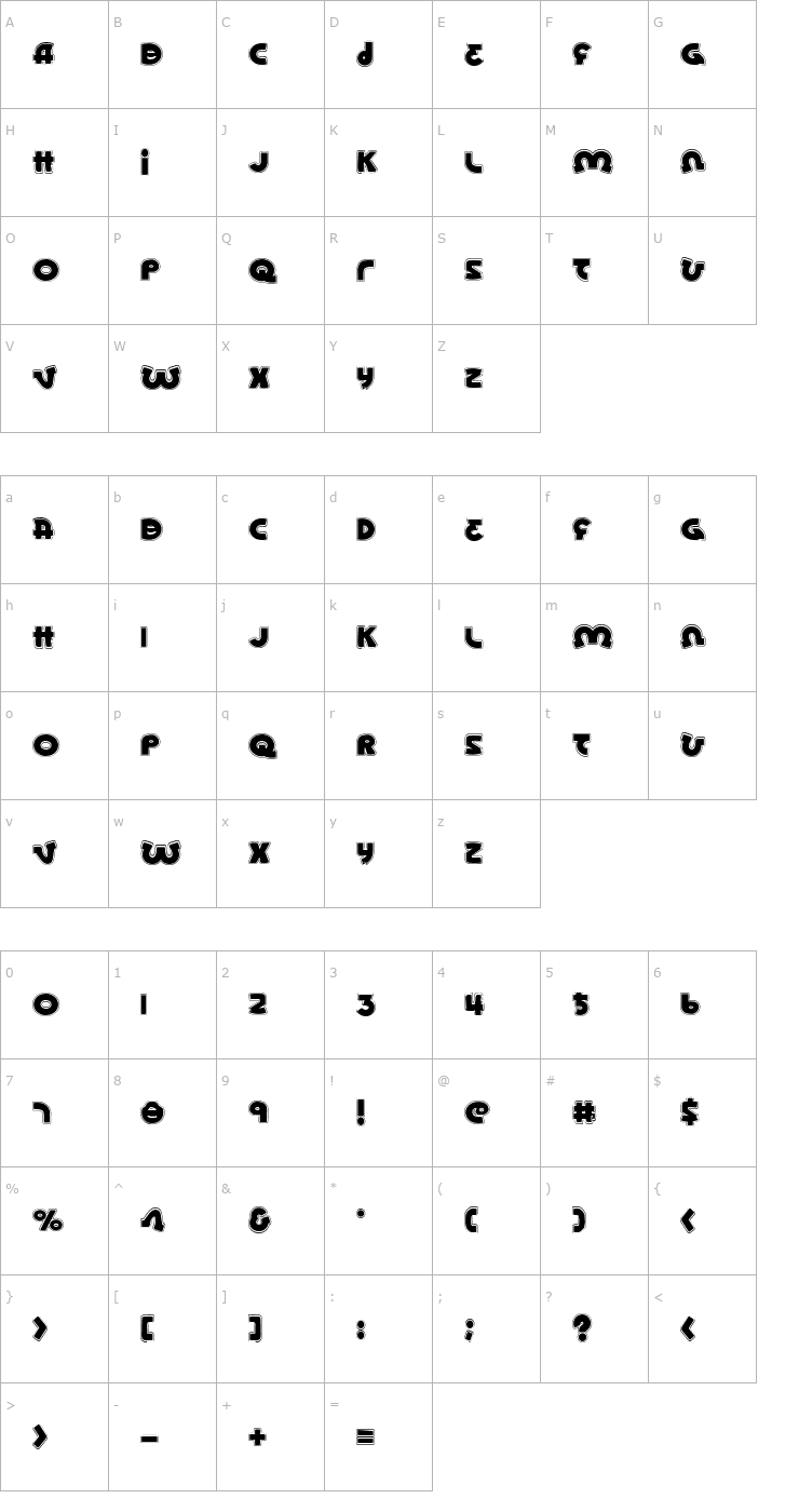 Character Map Lionel Academy Font