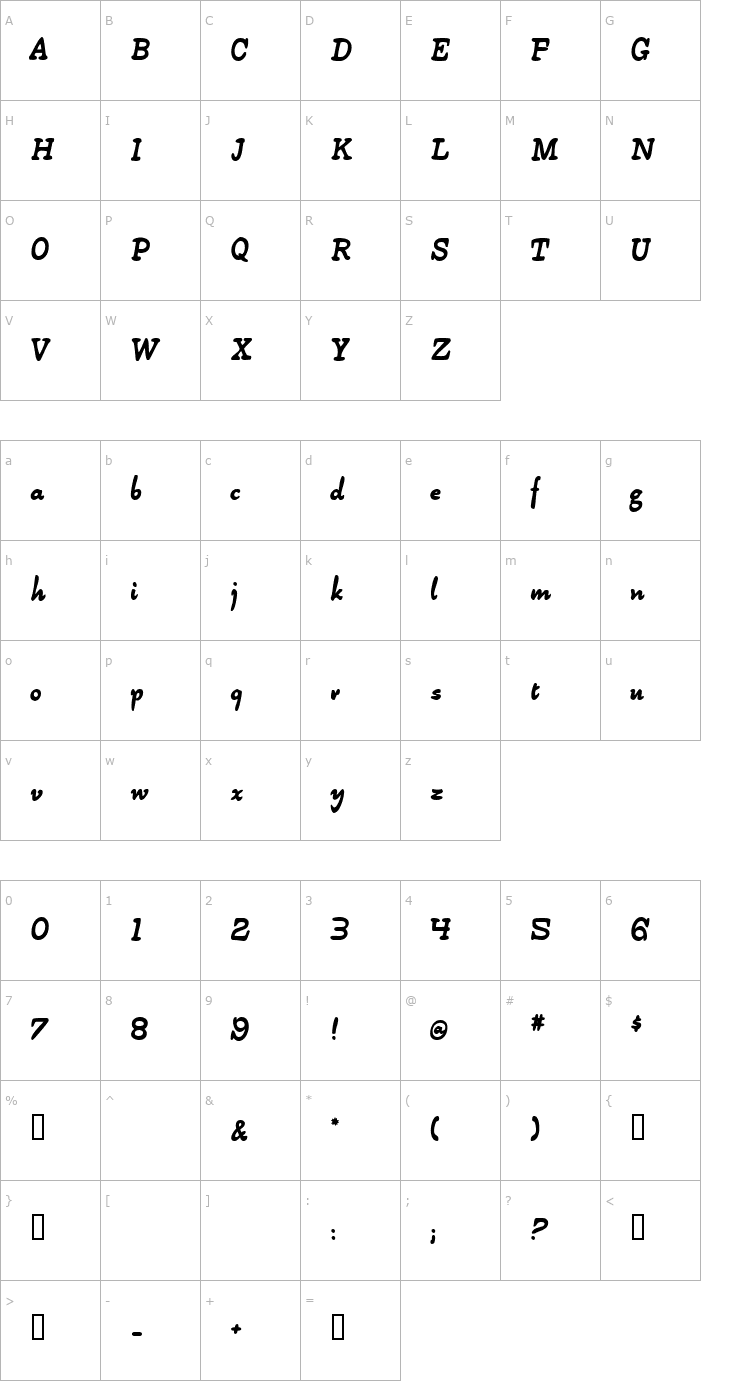 Character Map Littlebits Font