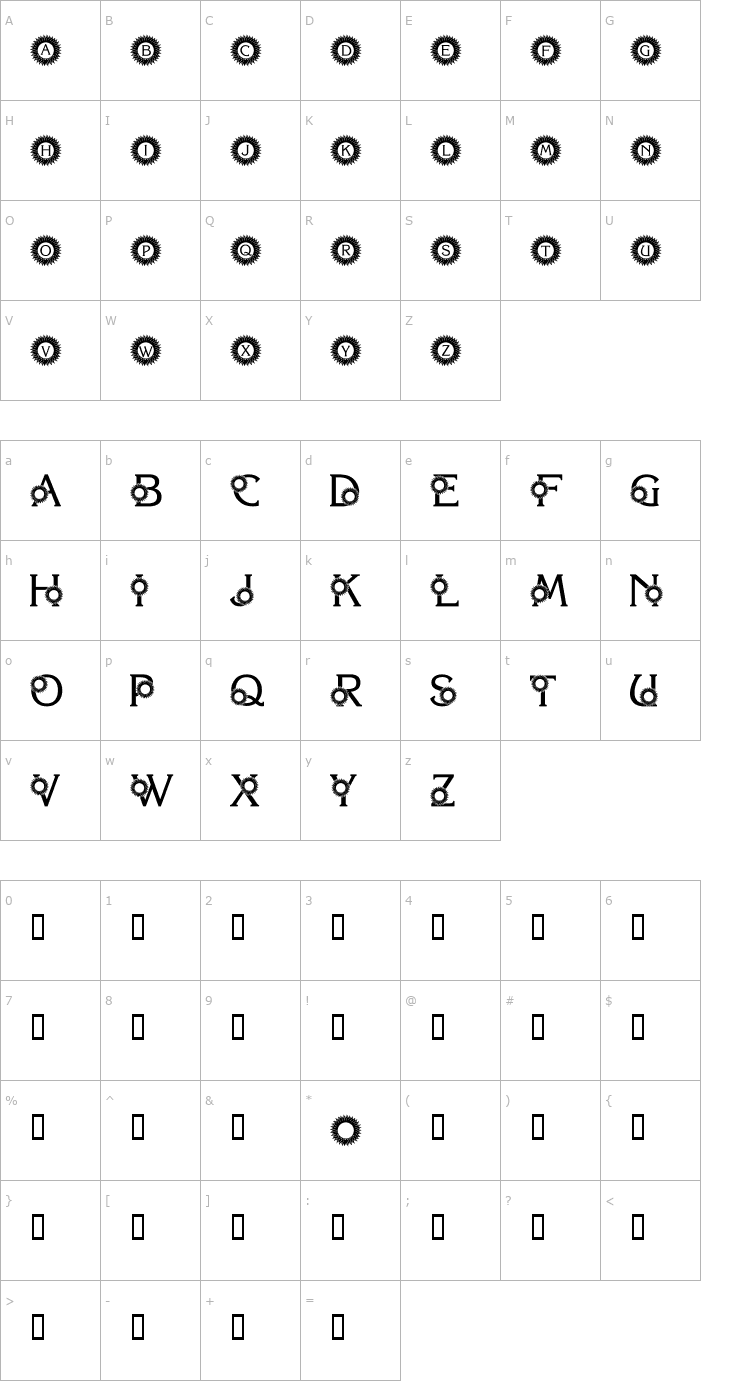 Character Map LMS You Are My Sunshine Font