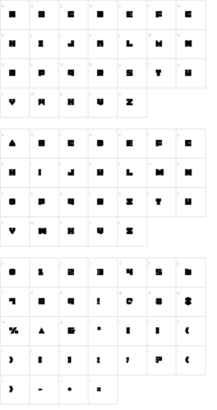 Character Map Lobo Tommy Pro Font