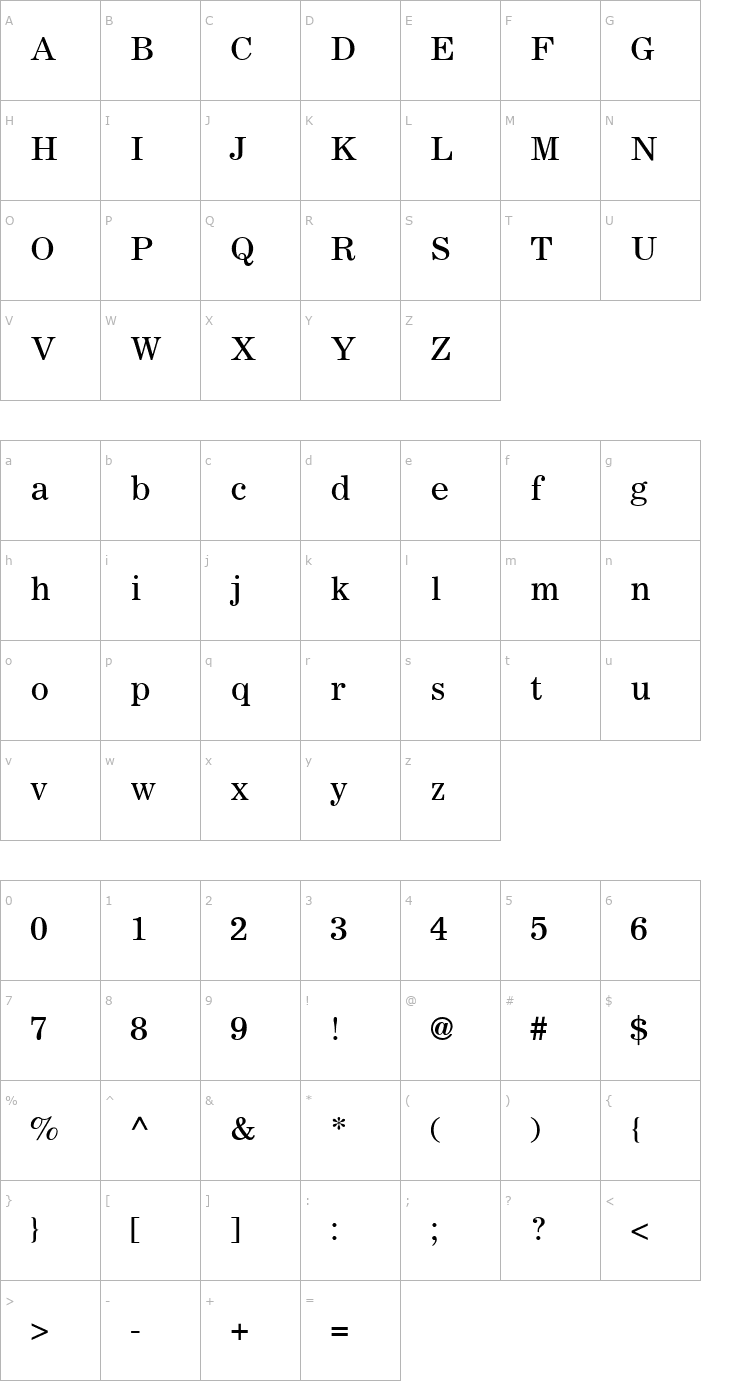 Character Map Lockup SSi Font
