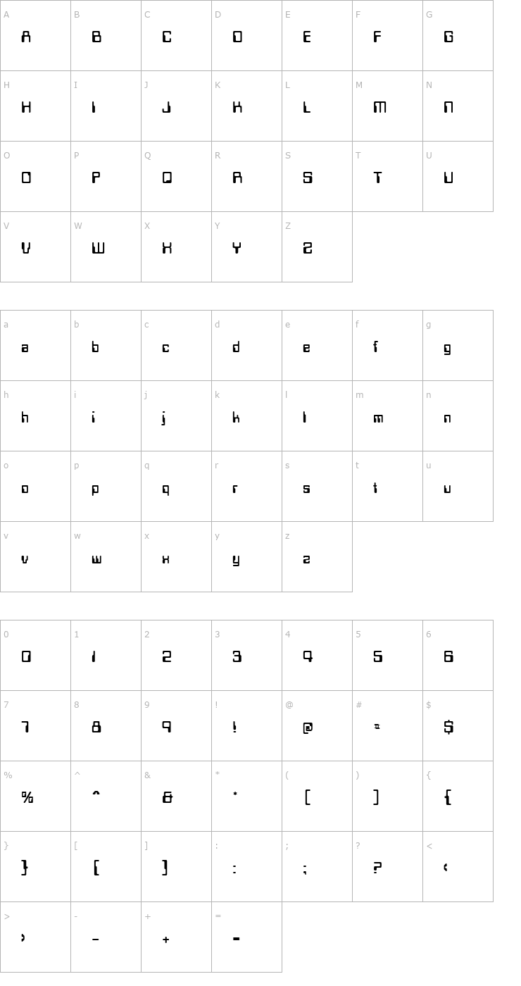 Character Map Logan Font