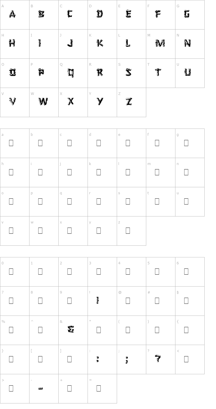 Character Map Logger (Plain)001.001 Font
