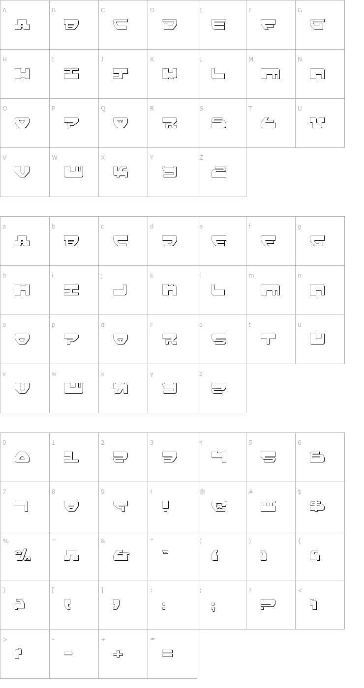 Character Map Loveladies Shadow Font
